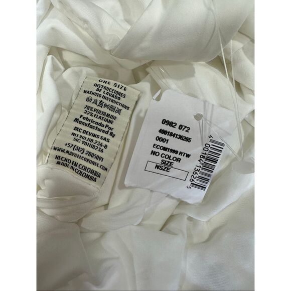 Maygel Coronel Orinoco Rosette Halter Midi-Dress In Off White Size ONE SIZE $510 - Picture 10 of 10